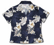 Floral Garden Night Fitted Women's Hawaiian Shirt