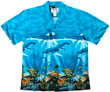 Humpback Heaven Blue Hawaiian Shirt