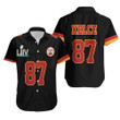 Travis Kelce 87 Kansas City Chiefs NFL Black jersey inspired style Hawaiian Shirt
