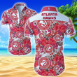 Nba Atlanta Hawks Hawaiian Shirt Summer Button Up Shirt For Men Beach Wear Short Sleeve Hawaii Shirt