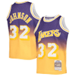 Magic Johnson Los Angeles Lakers Mitchell & Ness Youth 1984-85 Hardwood Classics Fadeaway Swingman Jersey - Purple/Gold
