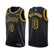Los Angeles Lakers Icon Edition #0 Russell Westbrook Gold Jersey Swingman