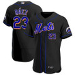 Men's New York Mets #23 Javier Baez Black Jersey