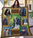 English Cocker Spaniel 3D Customized Quilt Blanket Size Single, Twin, Full, Queen, King, Super King  