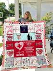 Nurse To My Granddaughter Love Grandmom 3D Quilt Blanket Size Single, Twin, Full, Queen, King, Super King  