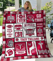 Ncaa Troy Trojans 3D Customized Personalized 3D Customized Quilt Blanket Size Single, Twin, Full, Queen, King, Super King  