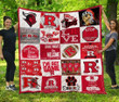 Ncaa Rutgers Scarlet Knights 3D Customized Personalized 3D Customized Quilt Blanket Size Single, Twin, Full, Queen, King, Super King   , NCAA Quilt Blanket 