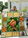 Squirrel 3D Quilt Blanket Size Single, Twin, Full, Queen, King, Super King  