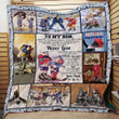 Hockev Never Lose 3D Quilt Blanket Size Single, Twin, Full, Queen, King, Super King  