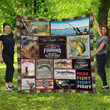 Fishing Fish Fear Me 3D Quilt Blanket Size Single, Twin, Full, Queen, King, Super King  