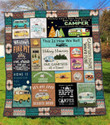 Camping Personalized Customized Quilt Blanket Size Single, Twin, Full, Queen, King, Super King  