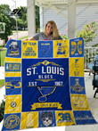 Nhl St. Louis Blues 3D Quilt Blanket Size Single, Twin, Full, Queen, King, Super King   , NHL Quilt Blanket