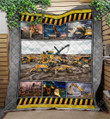 Caterpillars Heavy Equipment Like 3D Customized Quilt Blanket Size Single, Twin, Full, Queen, King, Super King  
