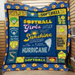 Softball Hurricane 3D Customized Quilt Blanket Size Single, Twin, Full, Queen, King, Super King  