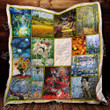 Flowers, Always And Always, Claude Monet 3D Quilt Blanket Size Single, Twin, Full, Queen, King, Super King  