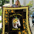 Sunflower Horse Printing 3D Customized Quilt Blanket Size Single, Twin, Full, Queen, King, Super King  