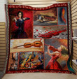 Violon 3D Customized Quilt Blanket Size Single, Twin, Full, Queen, King, Super King  