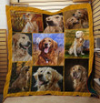 Golden Retriever Dog Blanketcustomize Quilt Blanket Size Single, Twin, Full, Queen, King, Super King  