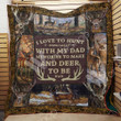 Hunting Dad 3D Customized Quilt Blanket Size Single, Twin, Full, Queen, King, Super King  
