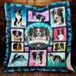Border Collie Quilt Blanket Size Single, Twin, Full, Queen, King, Super King  