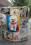 Bichon Dog 3D Customized Quilt Blanket Size Single, Twin, Full, Queen, King, Super King  
