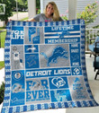 Detroit Lions 3D Quilt Blanket Size Single, Twin, Full, Queen, King, Super King    , NFL Quilt Blanket