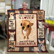 Chihuahualook Into My Eyes 3D Quilt Blanket Size Single, Twin, Full, Queen, King, Super King  