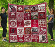 Alabama Crimson Tide Football 3D Customized Quilt Blanket Size Single, Twin, Full, Queen, King, Super King  , NCAA Quilt Blanket 