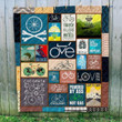 Bicycling Art 3D Customized Quilt Blanket Size Single, Twin, Full, Queen, King, Super King  