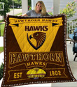 Hawthorn Hawks 3D Customized Quilt Blanket Size Single, Twin, Full, Queen, King, Super King  
