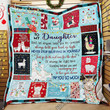 Daughter My Fa La Llama Christmas 3D Quilt Blanket Size Single, Twin, Full, Queen, King, Super King  