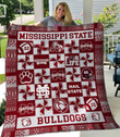 Mississippi State Bulldogs Version 3D Customized Quilt Blanket Size Single, Twin, Full, Queen, King, Super King  