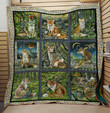 Lazy Fox 3D Customized Quilt Blanket Size Single, Twin, Full, Queen, King, Super King  