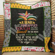 Nurse Pineapple Custom Quilt Qf7812 Quilt Blanket Size Single, Twin, Full, Queen, King, Super King  