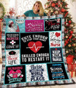 Nurse Cute Enough To Stop Your Heart Skilled Enough To Restart It Custom Quilt Qf8059 Quilt Blanket Size Single, Twin, Full, Queen, King, Super King  