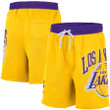 Los Angeles Lakers  75th Anniversary Courtside Fleece Shorts - Gold