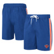 New York Knicks G-III Sports by Carl Banks Sand Beach Volley Swim Shorts - Blue/Orange