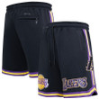 Los Angeles Lakers Pro Standard Chenille Shorts - Black