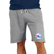 Philadelphia 76ers Concepts Sport Mainstream Terry Shorts - Gray
