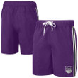 Sacramento Kings G-III Sports by Carl Banks Sand Beach Volley Swim Shorts - Purple/Black