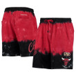 Chicago Bulls  Hardwood Classics Terry Tie-Dye Shorts - Black/Red