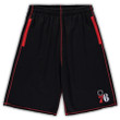 Philadelphia 76ers Big & Tall Contrast Stitch Knit Shorts - Black/Red