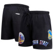Golden State Warriors Pro Standard City Scape Mesh Shorts - Black