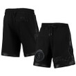 Brooklyn Nets Pro Standard Triple Black Gloss Logo Shorts