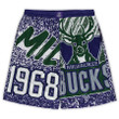 Milwaukee Bucks  Big & Tall Hardwood Classics Jumbotron Shorts - Purple