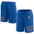 Dallas Maverickss Branded Free Throw Mesh Shorts - Royal