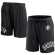 Brooklyn Netss Branded Free Throw Mesh Shorts - Black