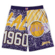 Los Angeles Lakers  Big & Tall Hardwood Classics Jumbotron Shorts - Purple