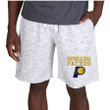 Indiana Pacers Concepts Sport Alley Fleece Shorts - White/Charcoal