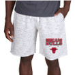 Chicago Bulls Concepts Sport Alley Fleece Shorts - White/Charcoal